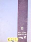 Graziano-Graziano Sag 20, Torni Paralleli lathe, Multi-Lingual, Maintenance Manual-SAG 20-04